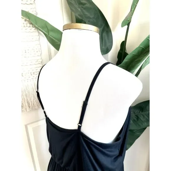 MOSSIMO Women's Long Maxi Dress Size 18/20 Stretchy Soft Knit Spaghetti Straps - Picture 7 of 8